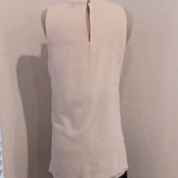 White House Black Market Cream Embroidered Blouse - Picture 3 of 4